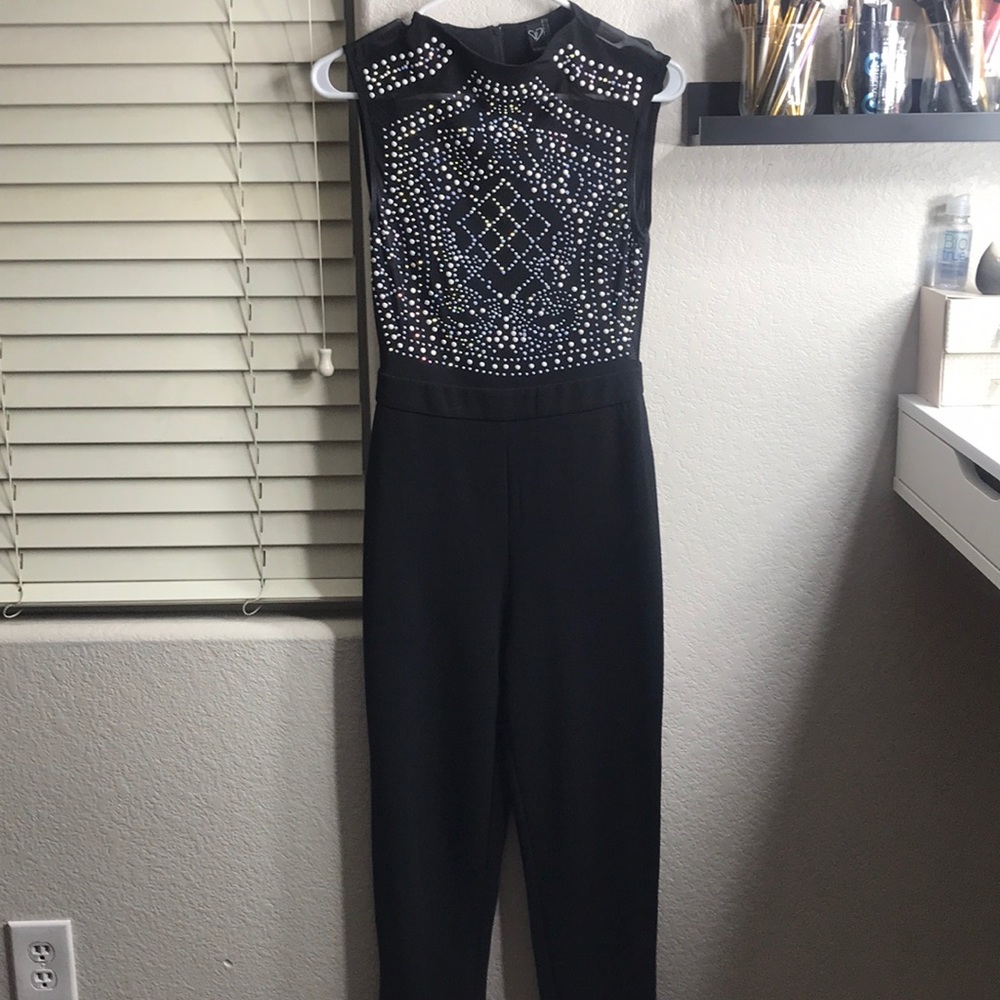 Black jumpsuit w/rhinestones from Windsor